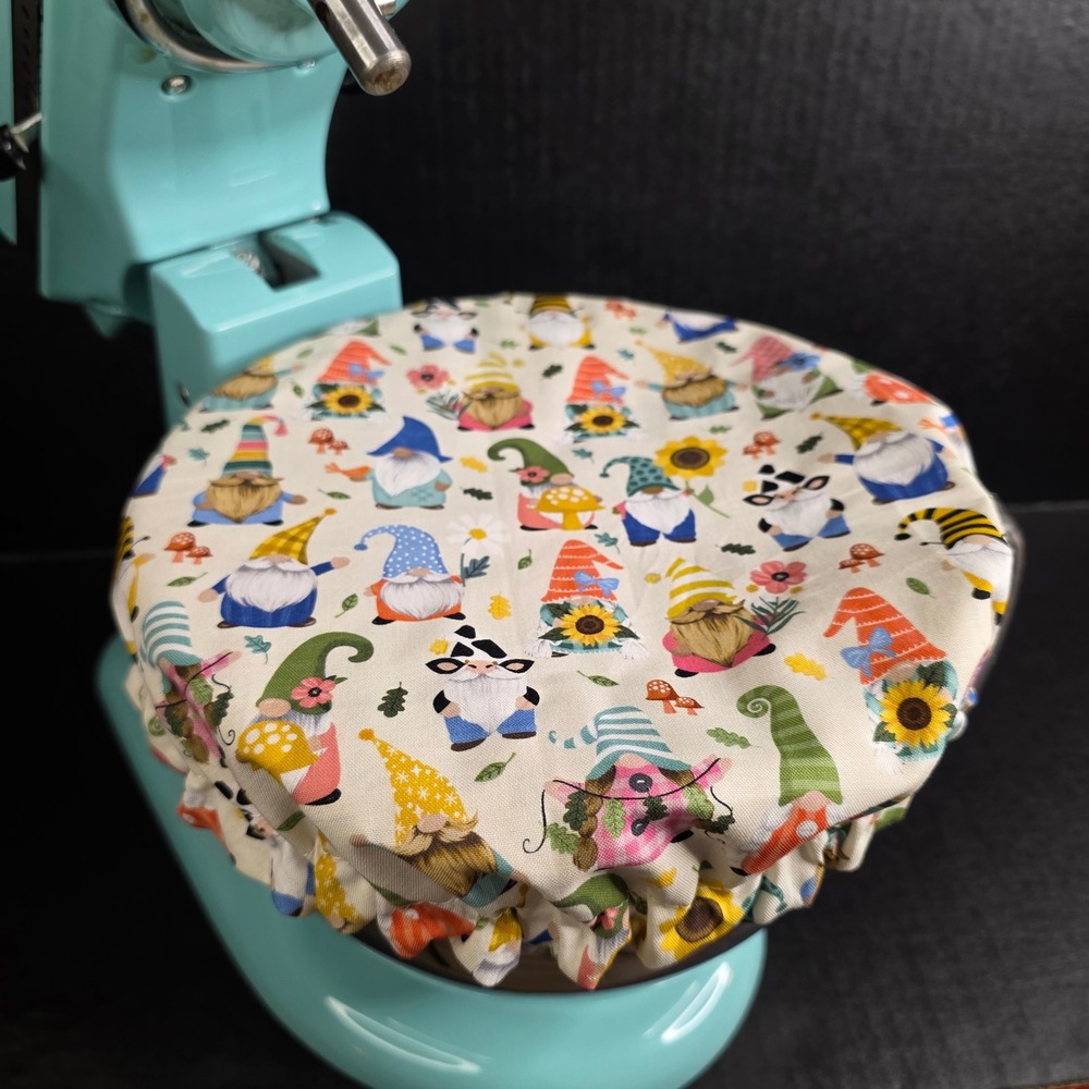 Garden Gnome Goldenrod Floral KitchenAid Mixer Mixing Bowl Cover‎ Baking